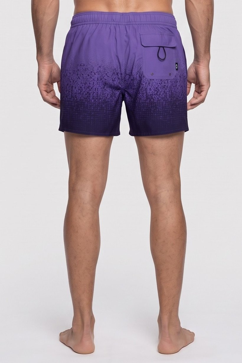 Men Monogram Print Board Shorts, Multicolor