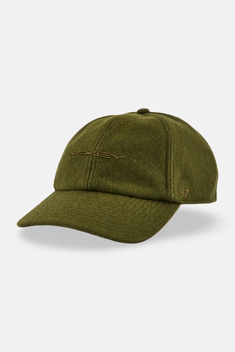 Men Embroidered Logo Sports Cap, Olive