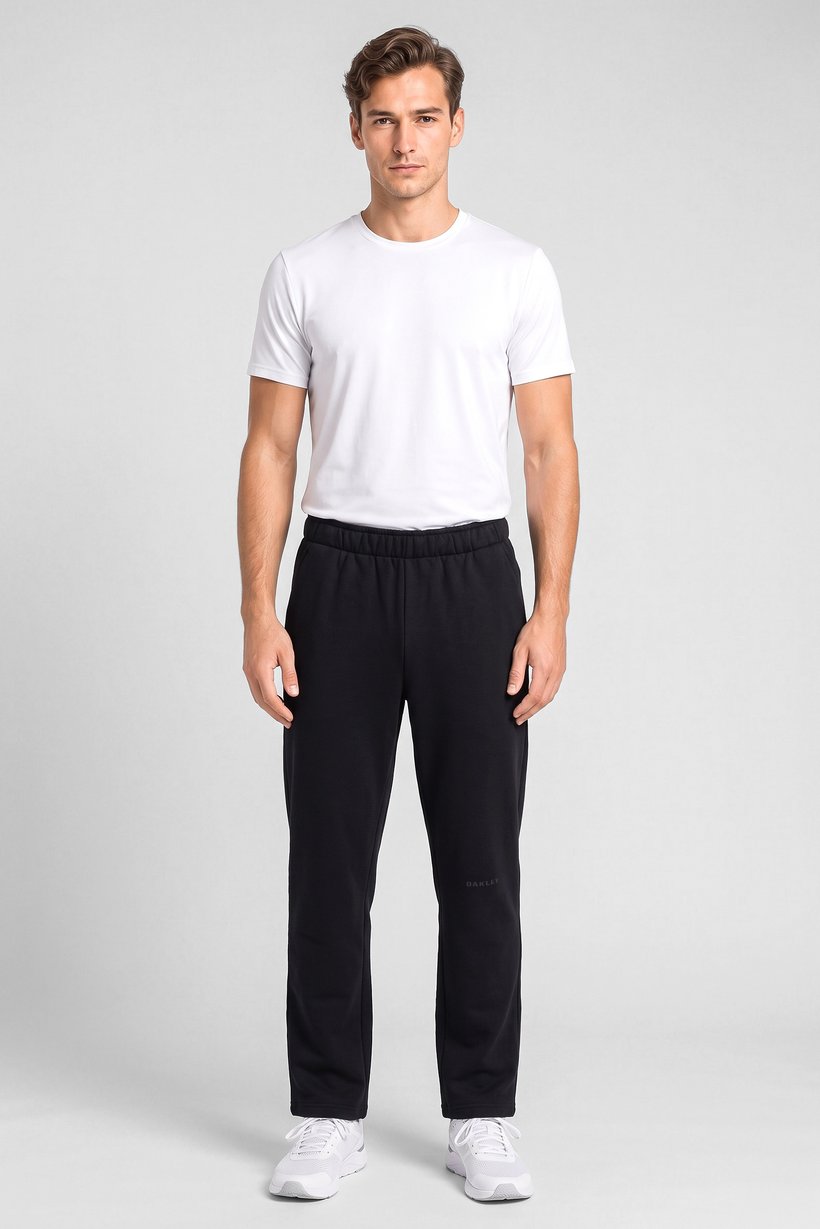 Men Boxy Fit Outdoor Sweatpants, Black