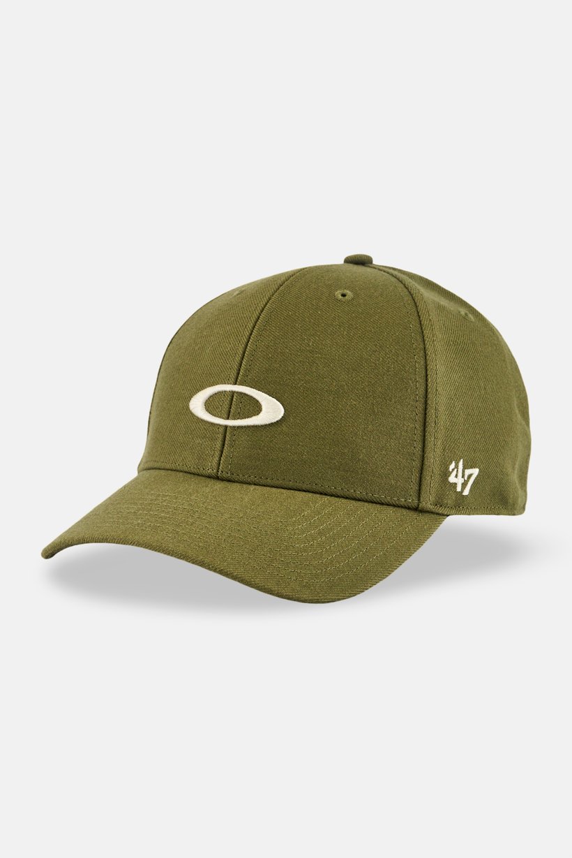 Men Embroidered Logo Sports Cap, Olive