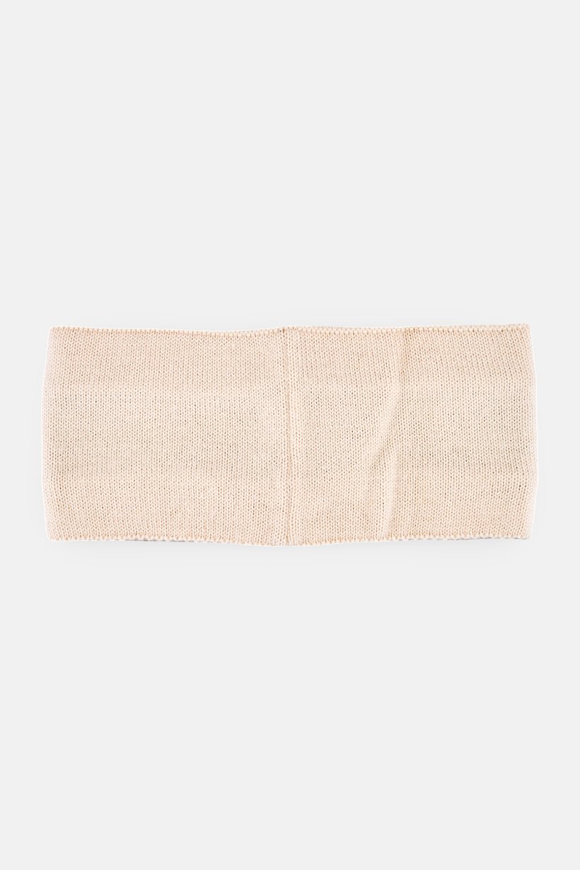 Men Embroidered Logo Nordic Headband, Beige