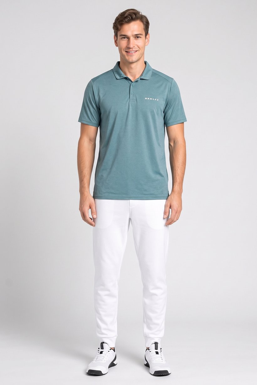 Men Regular Fit Short Sleeve Golf Polo Shirt, Mint Green