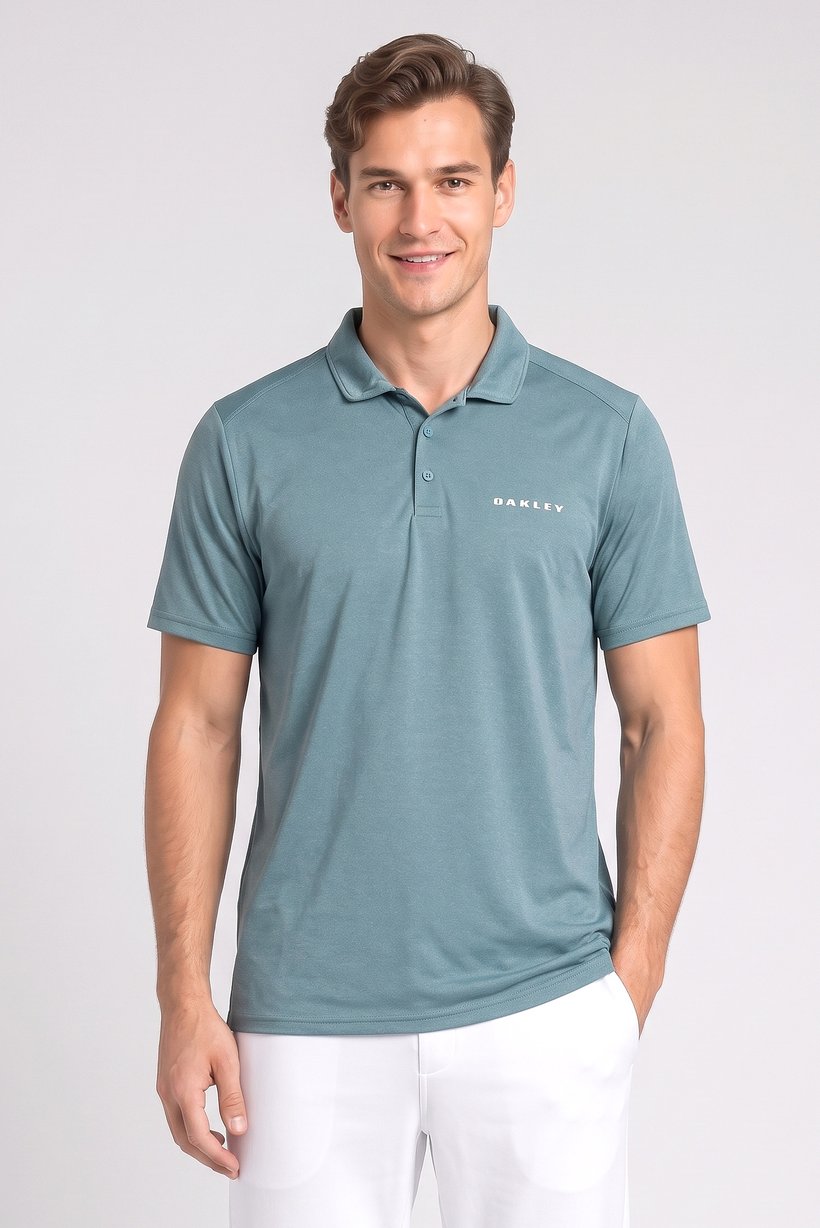 Men Regular Fit Short Sleeve Golf Polo Shirt, Mint Green