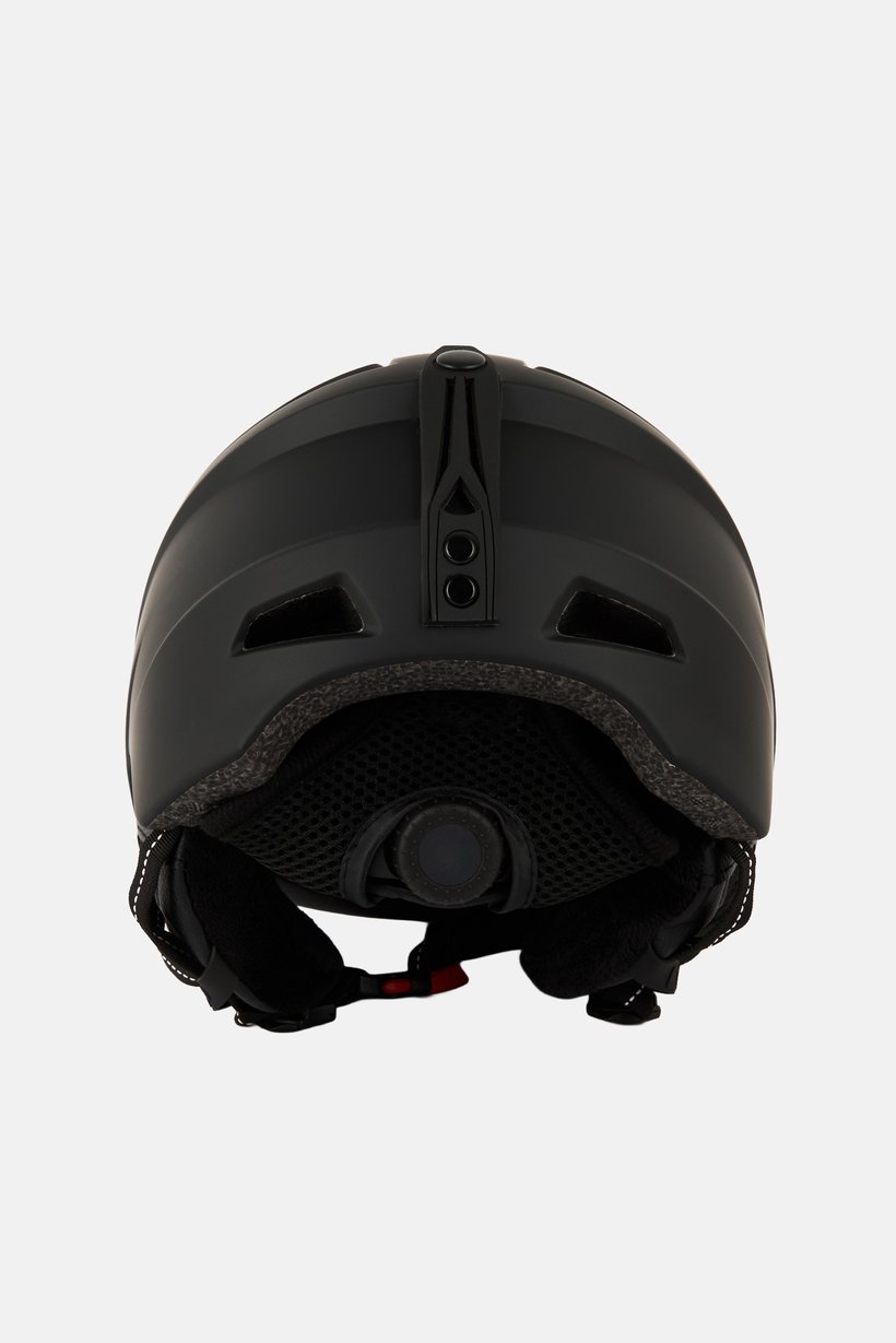 Ski Helmet With Visor, Black