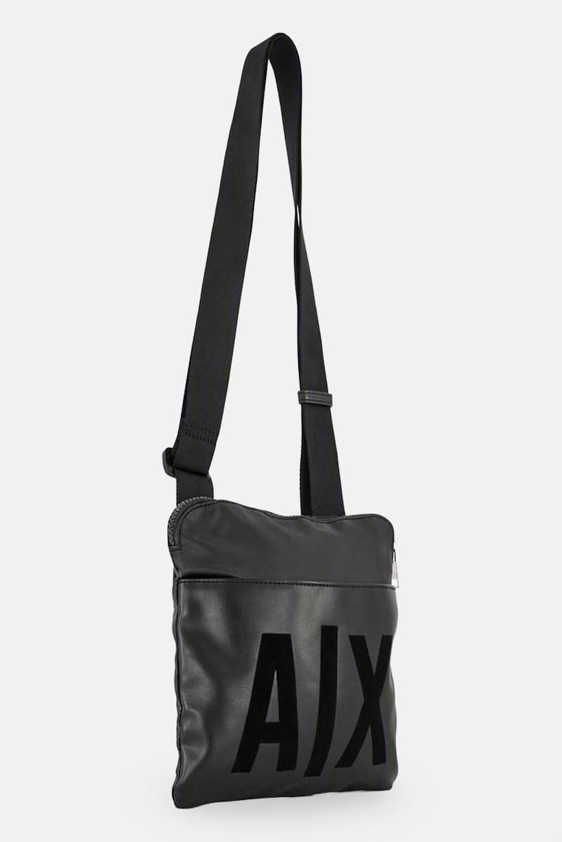 AX Armani Exchange Men Brand Logo Cross Body Bag, Black