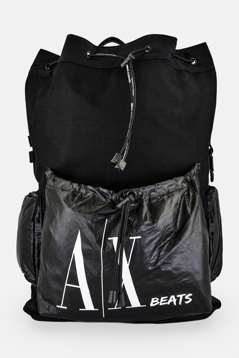 AX Armani Exchange Men Brand Logo Backpack, Black