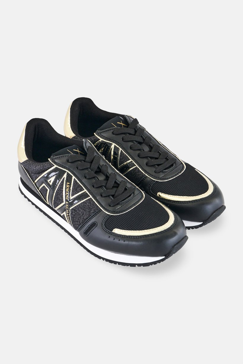 Armani Exchange Men Lace Up Casual Shoes, Black