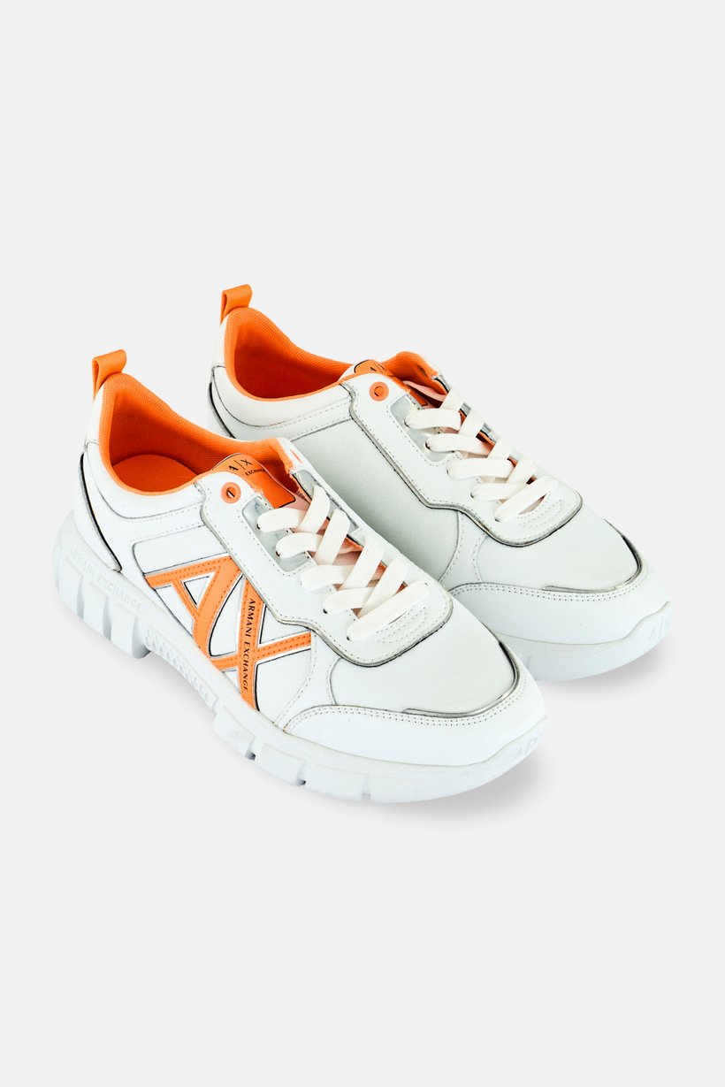 Armani Exchange Men Lace Up Casual Shoes, White