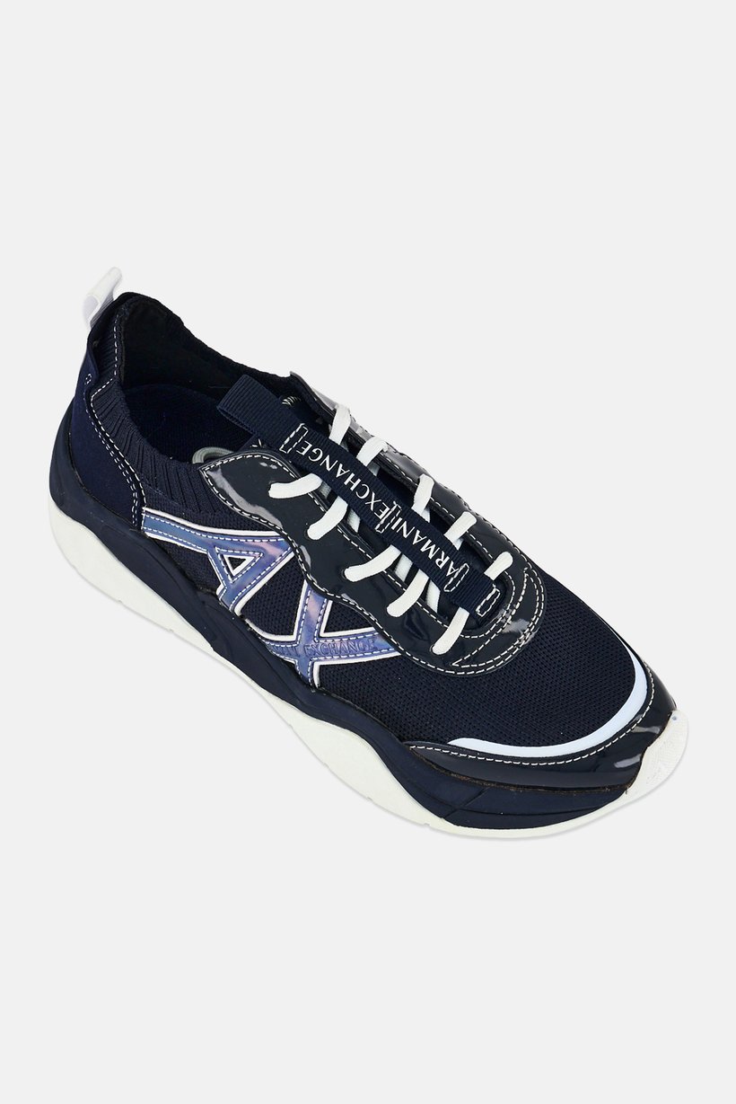 AX Armani Exchange Women Lace Up Casual Shoes, Navy