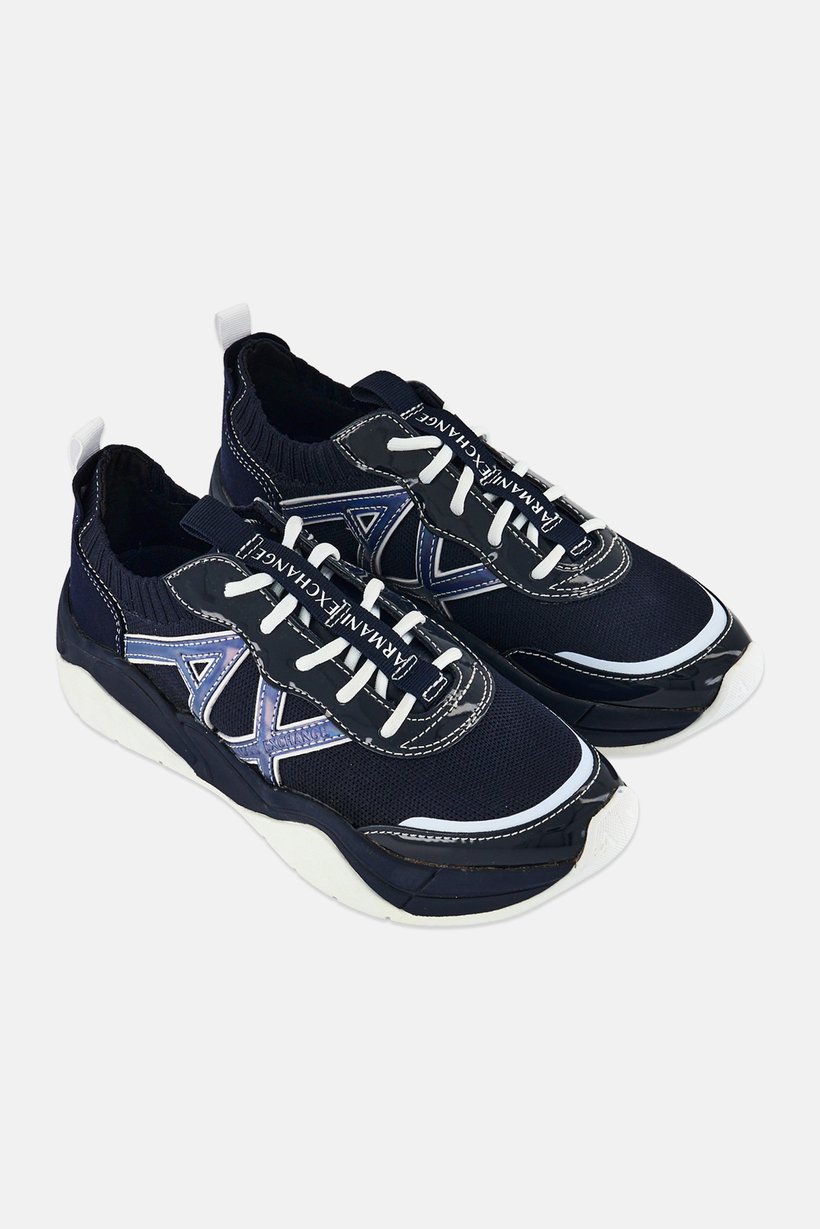AX Armani Exchange Women Lace Up Casual Shoes, Navy