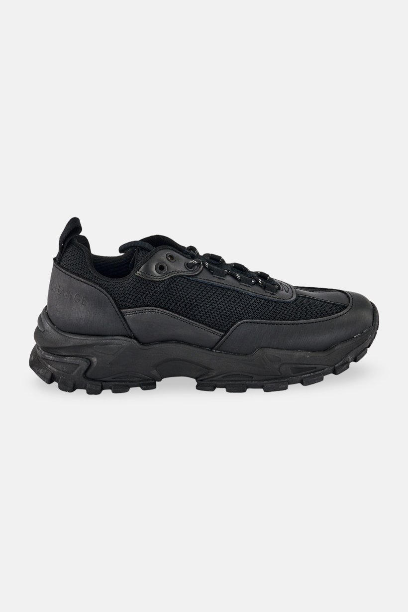 Armani Exchange Men Textile Lace Up Casual Shoes, Black