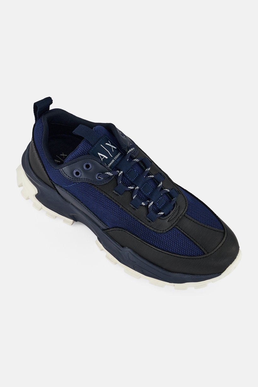 AX Armani Exchange Men Textile Lace Up Sneakers, Multicolor