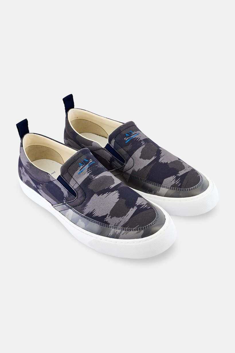 AX Armani Exchange Men Slip On Camouflage Casual Shoes, Multicolor