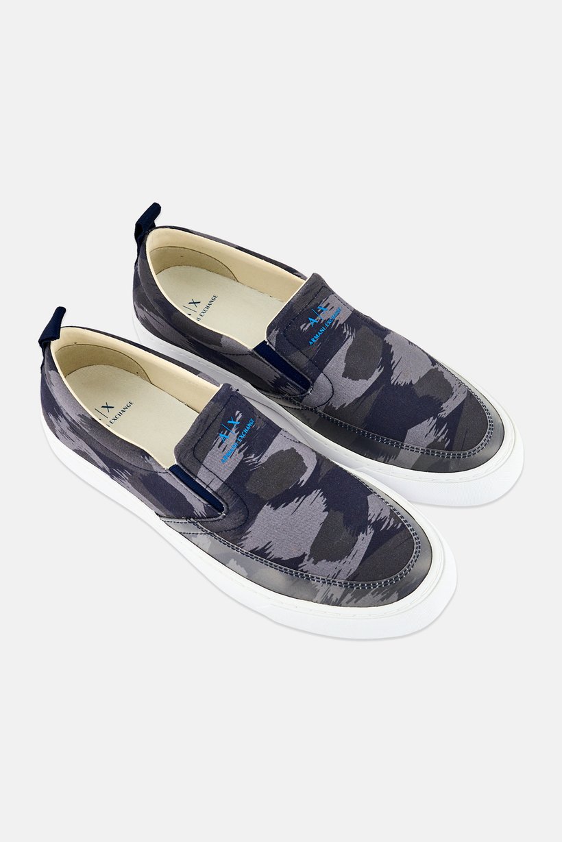 AX Armani Exchange Men Slip On Camouflage Casual Shoes, Multicolor