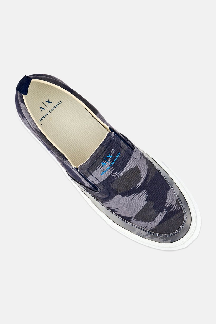 AX Armani Exchange Men Slip On Camouflage Casual Shoes, Multicolor