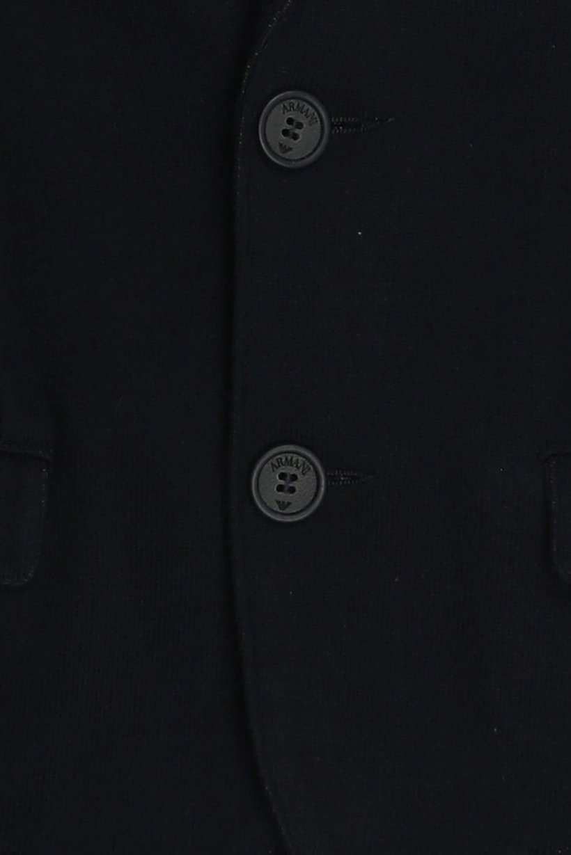 Armani Junior Kids Boy Textured Long Sleeve Casual Blazer, Navy
