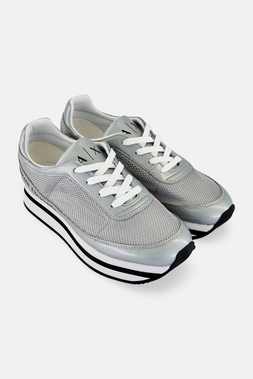 AX Armani Exchange Women Lace Up Casual Shoes, Grey