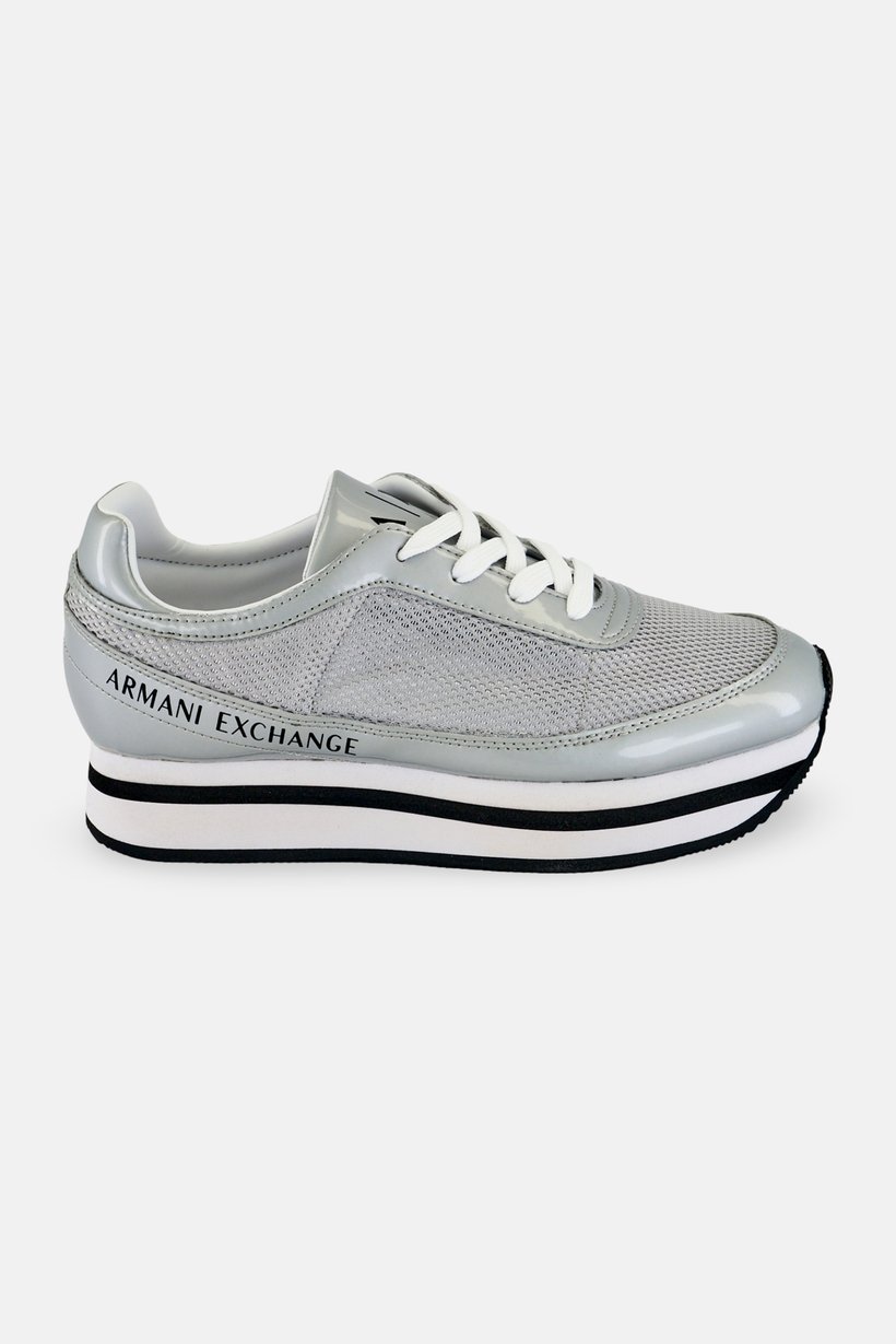 AX Armani Exchange Women Lace Up Casual Shoes, Grey