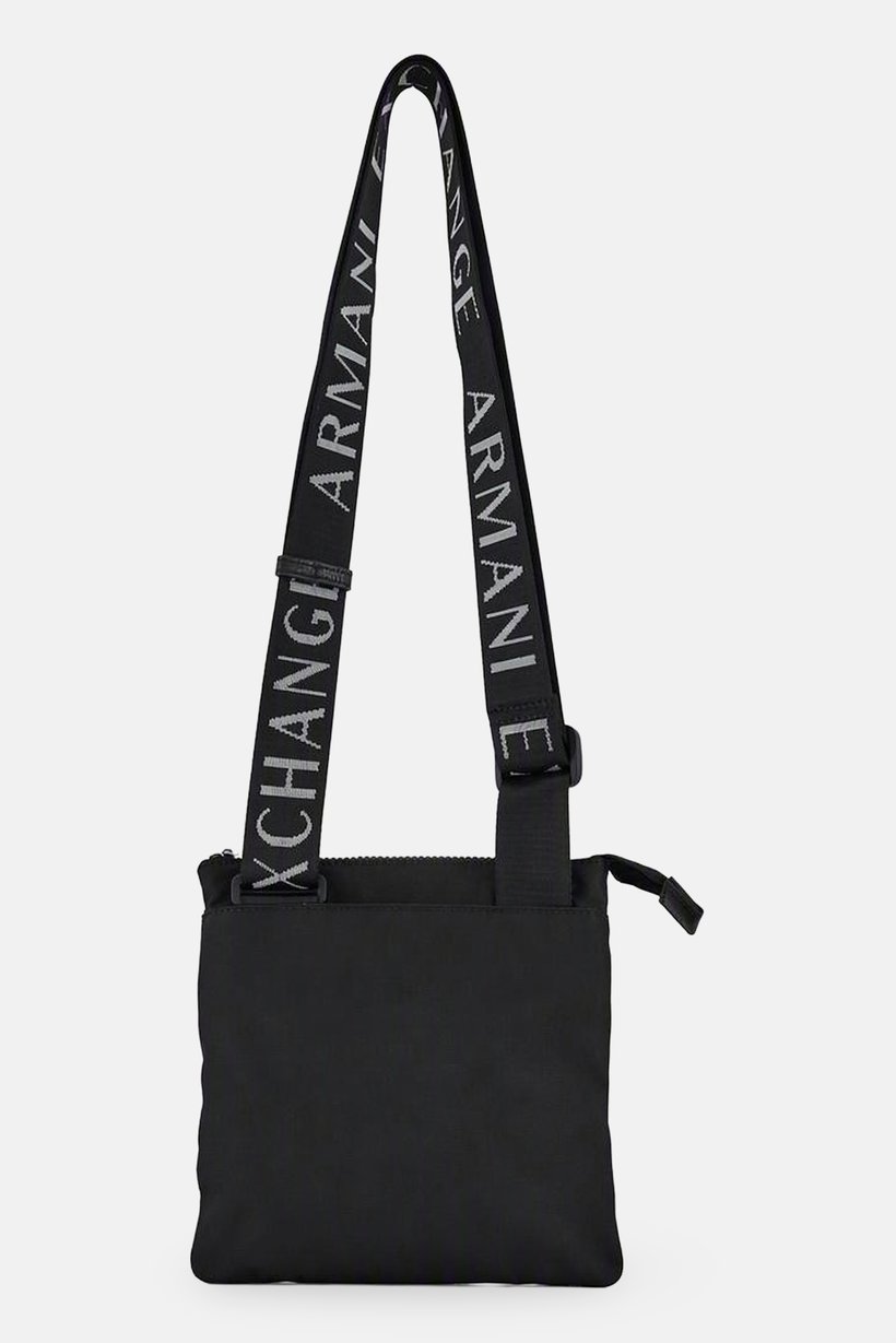 AX Armani Exchange Men Brand Logo Cross Body Bag, Black