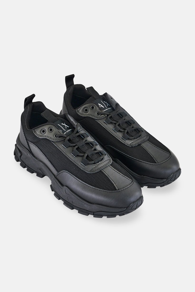 Armani Exchange Men Lace Up Casual Shoes, Black