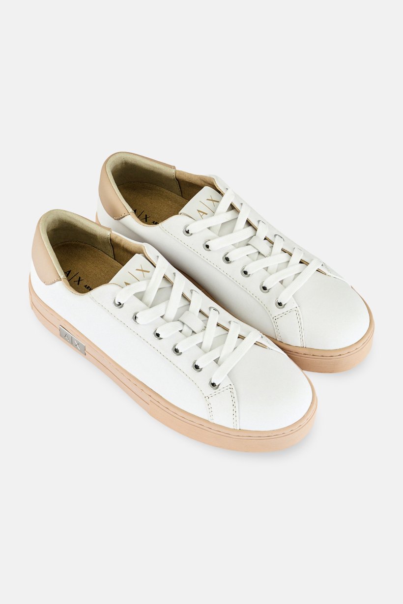 Armani Exchange Men Lace Up Casual Shoes, White