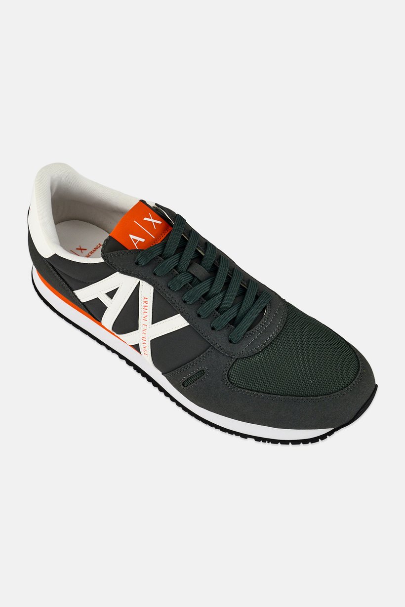 Armani Exchange Men Suede Lace Up Casual Shoes, Olive