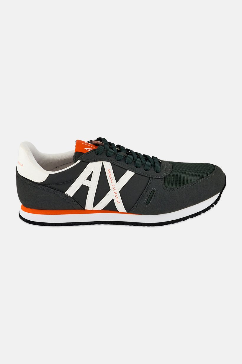 Armani Exchange Men Suede Lace Up Casual Shoes, Olive