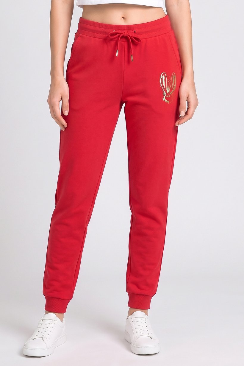Armani Exchange Women Brand Logo Jogger Pants, Red