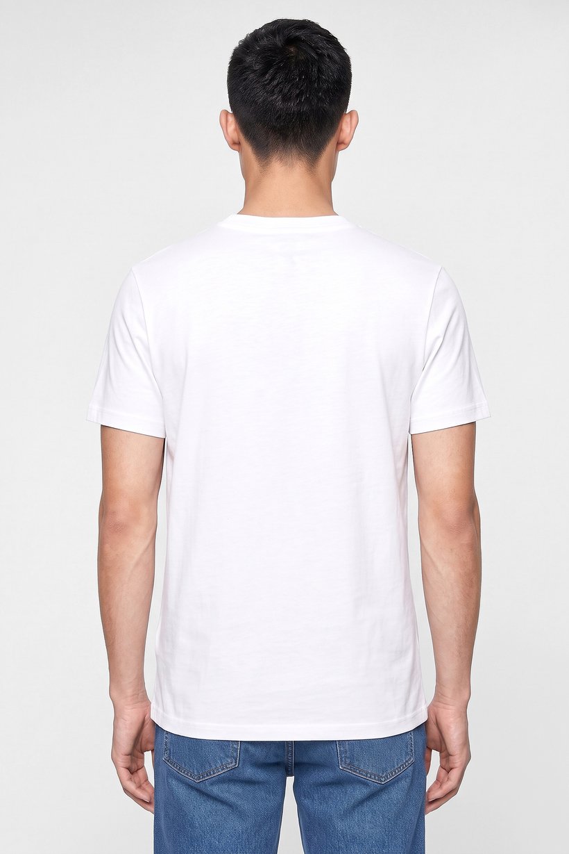 Men Crew Neck Short Sleeve Graphic Print T-Shirt, White