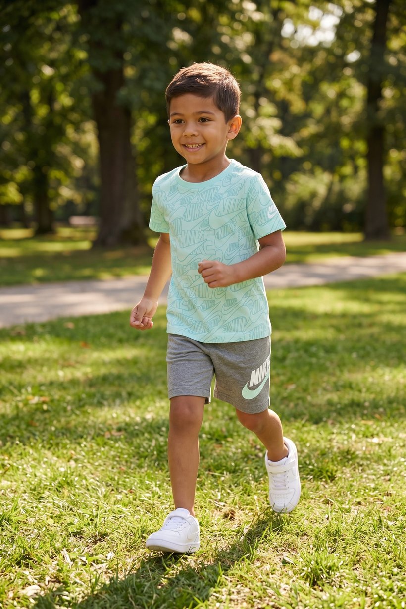 Toddlers Boy 2 Pieces Allover Print T-Shirt And Short Set, Multicolor