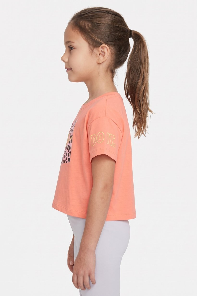 Kids Girl Sportswear Fit Short Sleeve Training T-Shirts, Coral