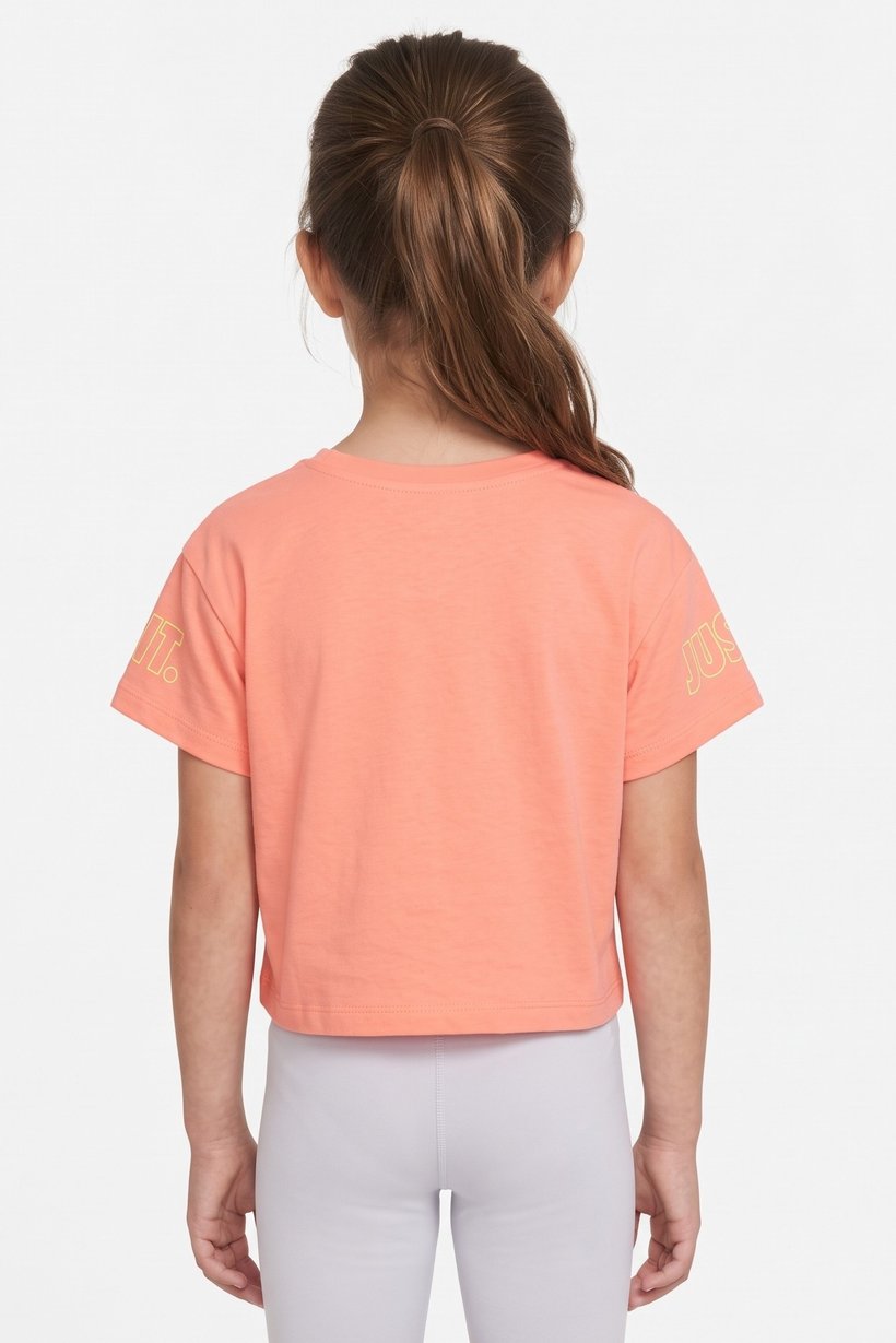 Kids Girl Sportswear Fit Short Sleeve Training T-Shirts, Coral