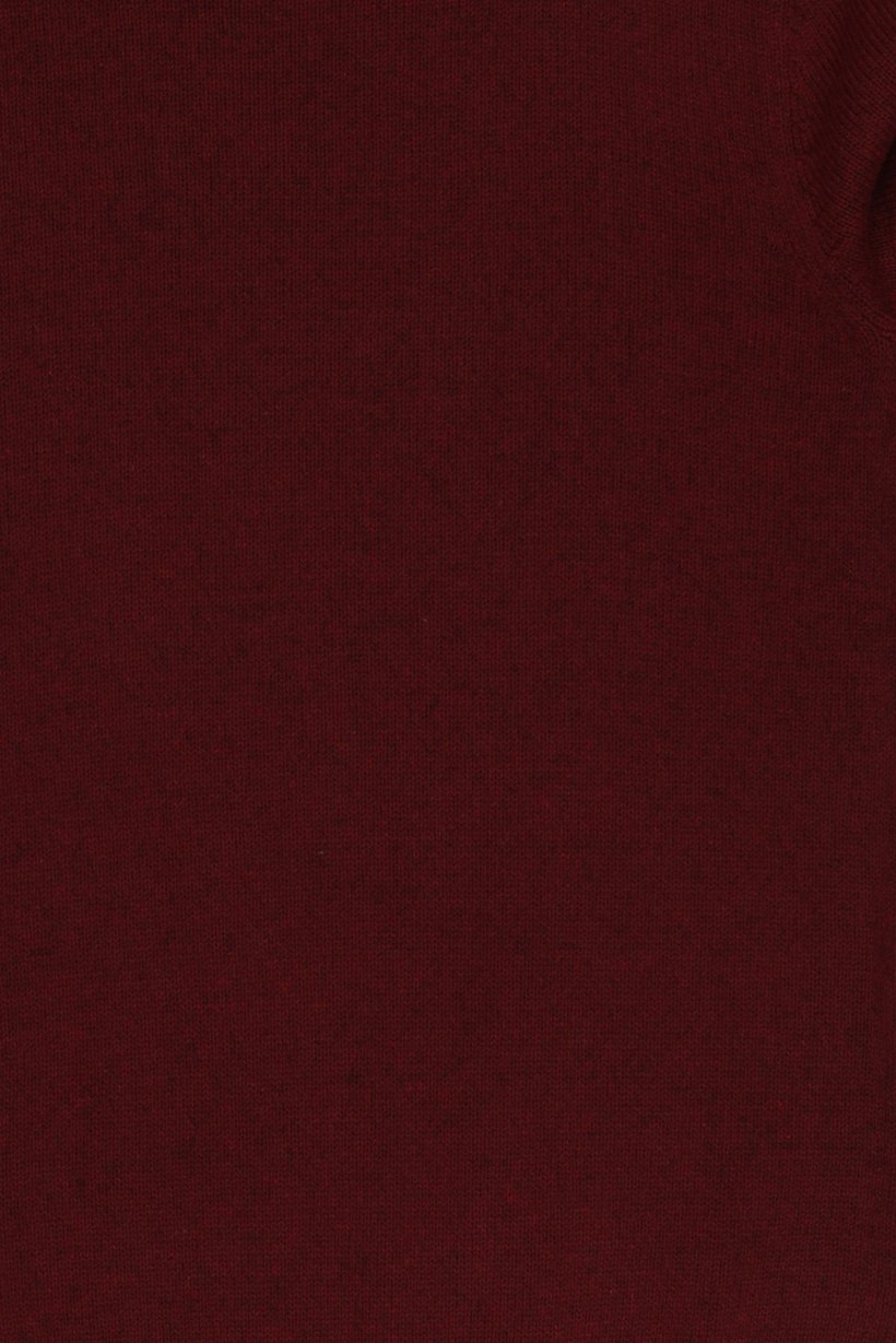 Men Crew Neck Knitted Sweater, Dark Maroon