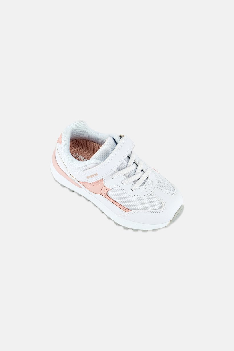 Kids Girl Velcro Closure Outdoor Shoes, White