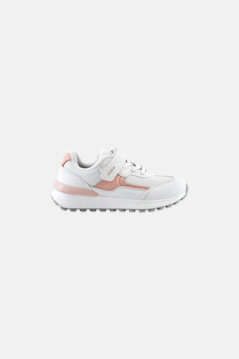 Kids Girls Velcro Closure Outdoor Shoes, White