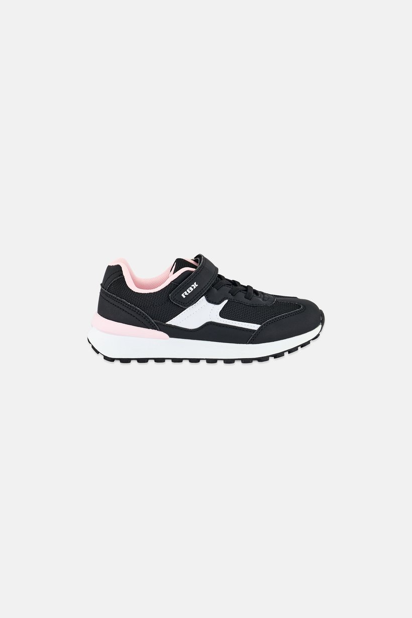 Kids Girl Velcro Closure Outdoor Shoes, Black