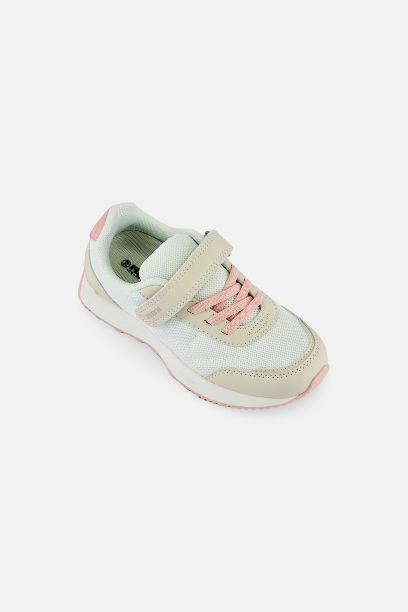 Kids Girl Velcro Closure Running Shoes, Multicolor