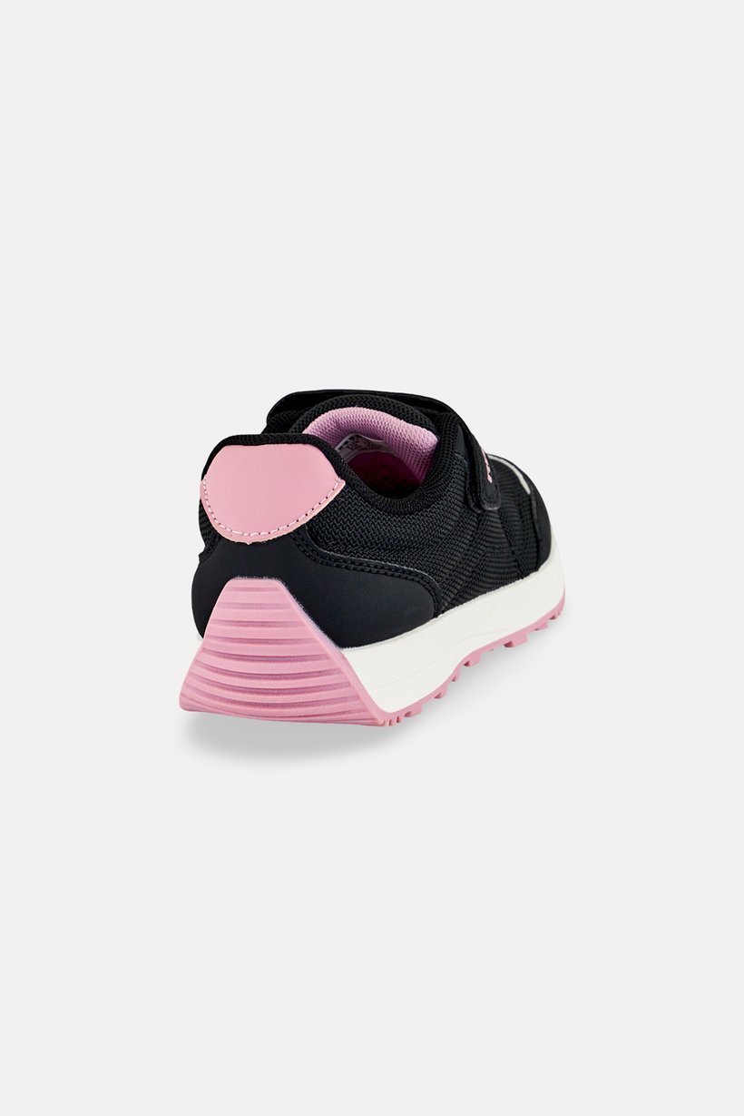 Kids Girl Velcro Closure Outdoor Shoes, Black