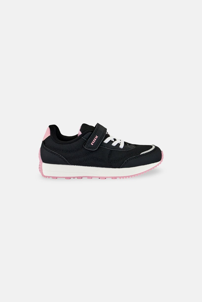 Kids Girl Velcro Closure Outdoor Shoes, Black