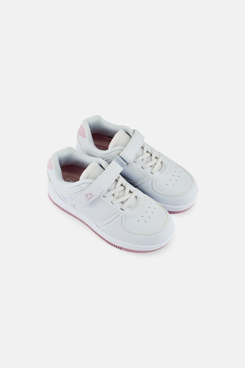 Kids Girl Velcro Closure Outdoor Shoes, White
