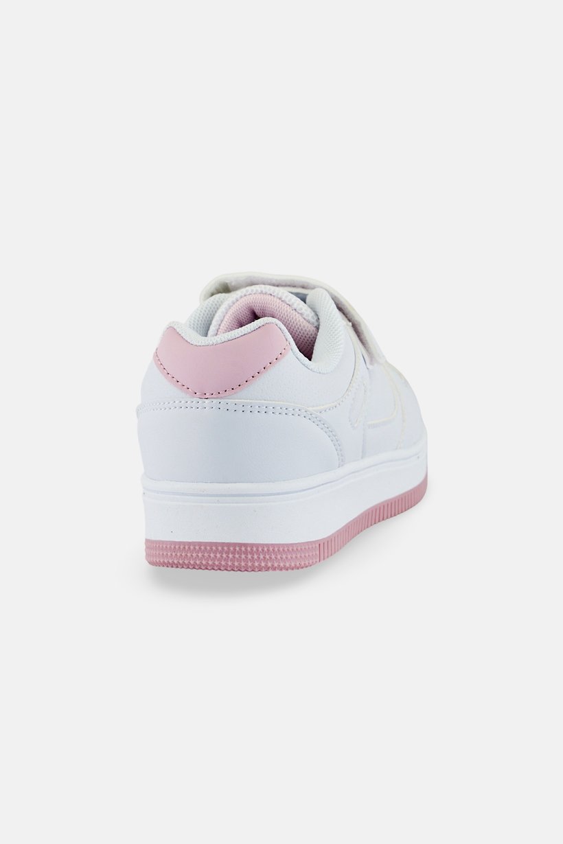 Kids Girl Velcro Closure Outdoor Shoes, White