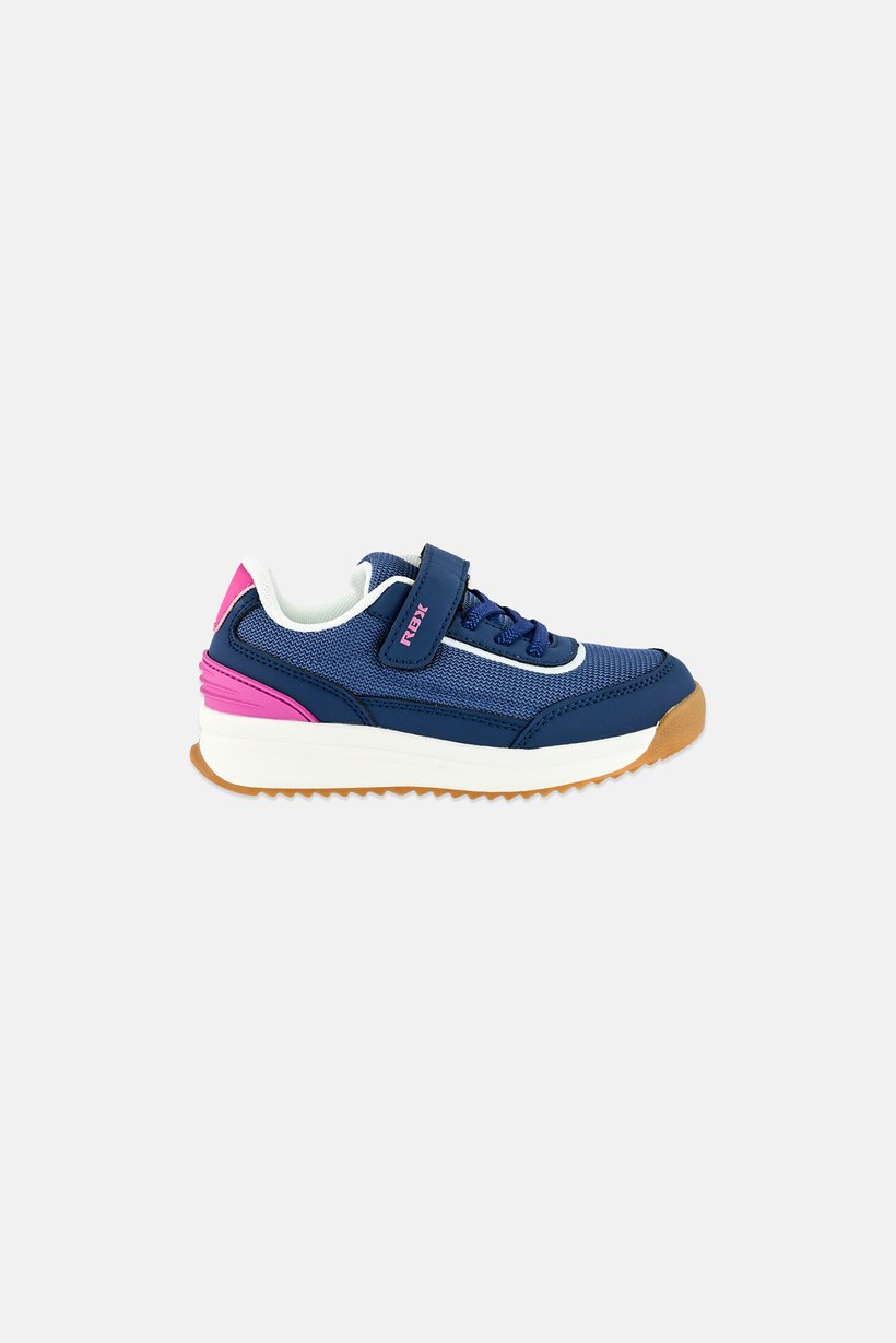 Kids Girl Velcro Closure Outdoor Shoes, Navy