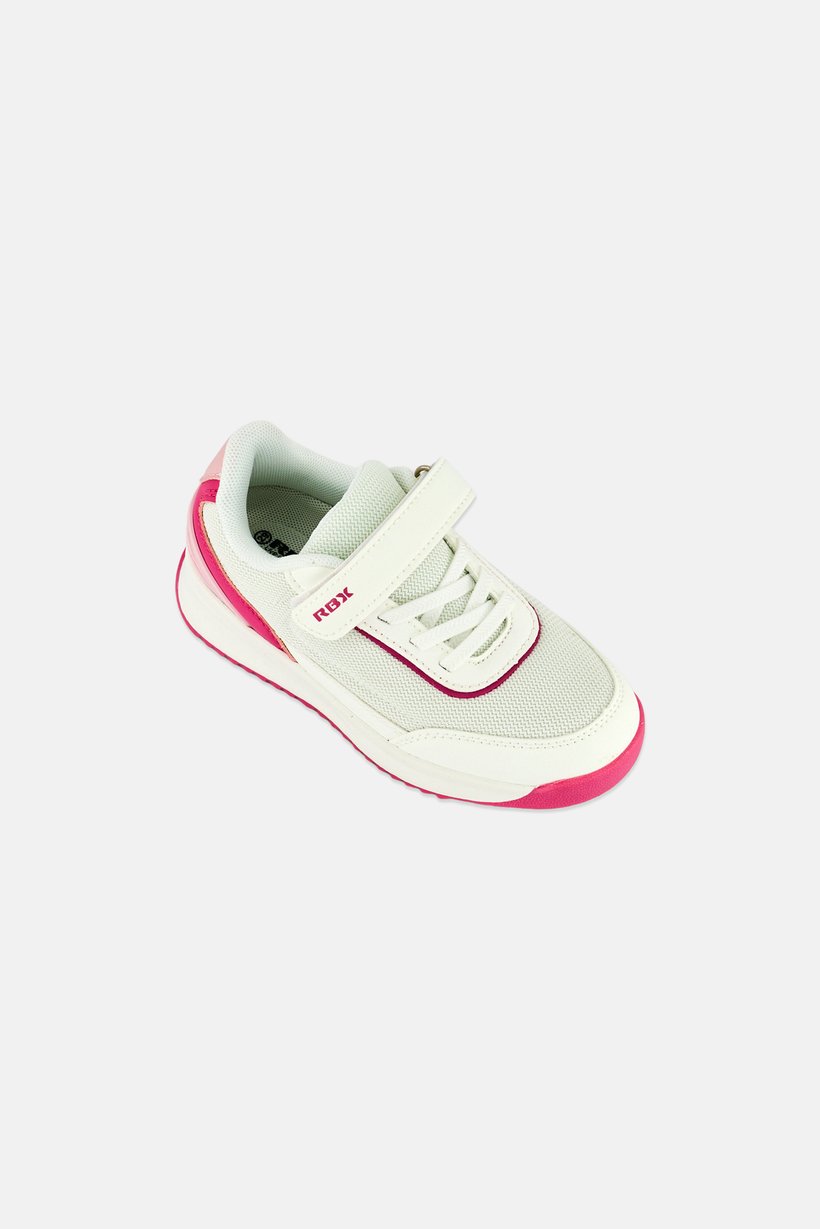 Kids Girl Velcro Closure Outdoor Shoes, White