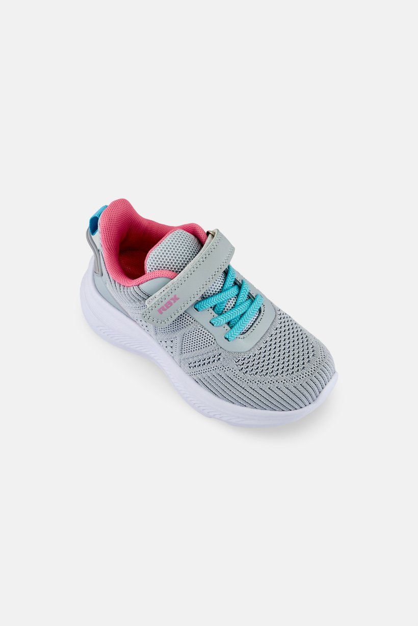 Kids Girl Velcro Closure Outdoor Shoes, Grey