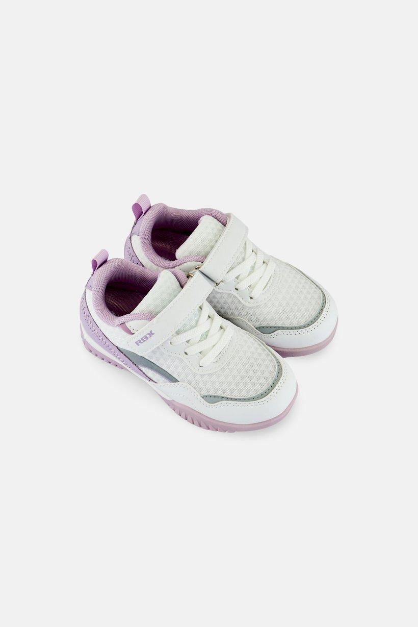 Kids Girl Velcro Closure Running Shoes, Multicolor