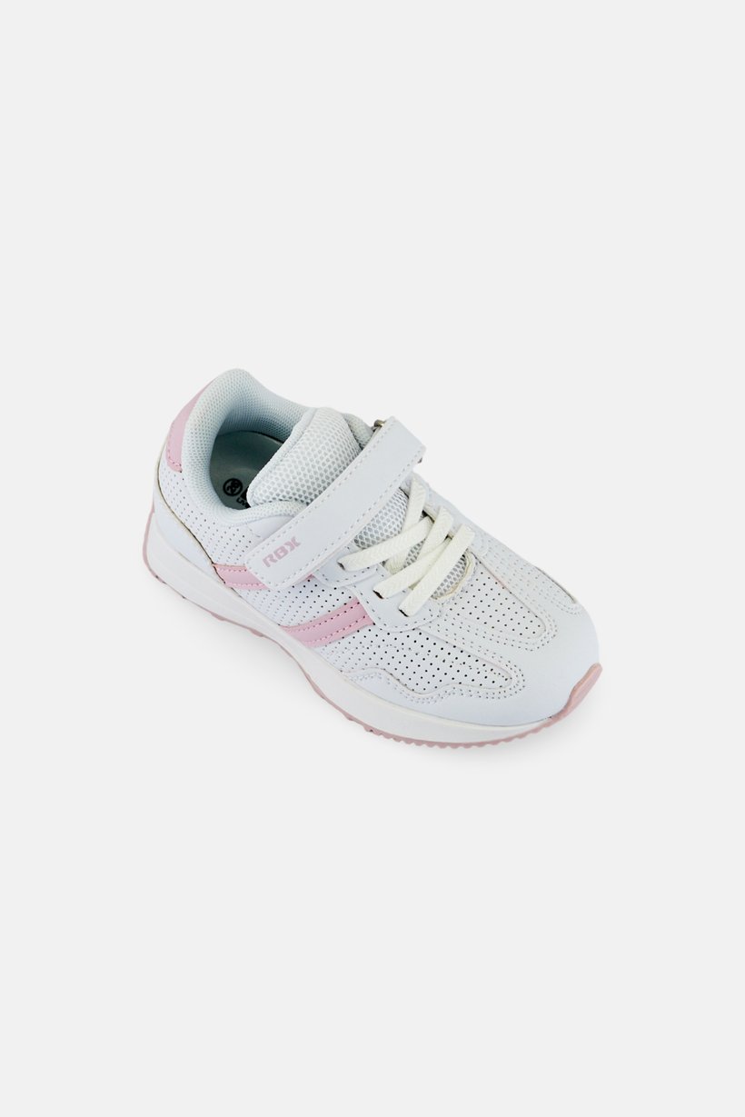 Toddlers Girl Velcro Closure Running Shoes, Multicolor