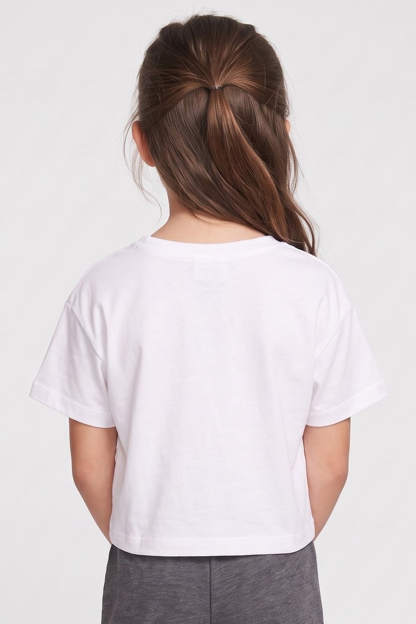 Kids Girl Short Sleeve Outdoor Top, White