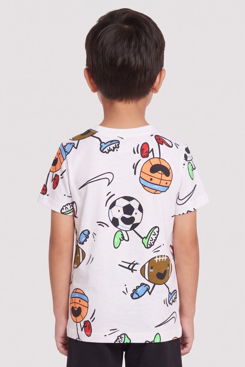 Kids Boy Sportswear Fit Short Sleeve Outdoor T-Shirt, Multicolor