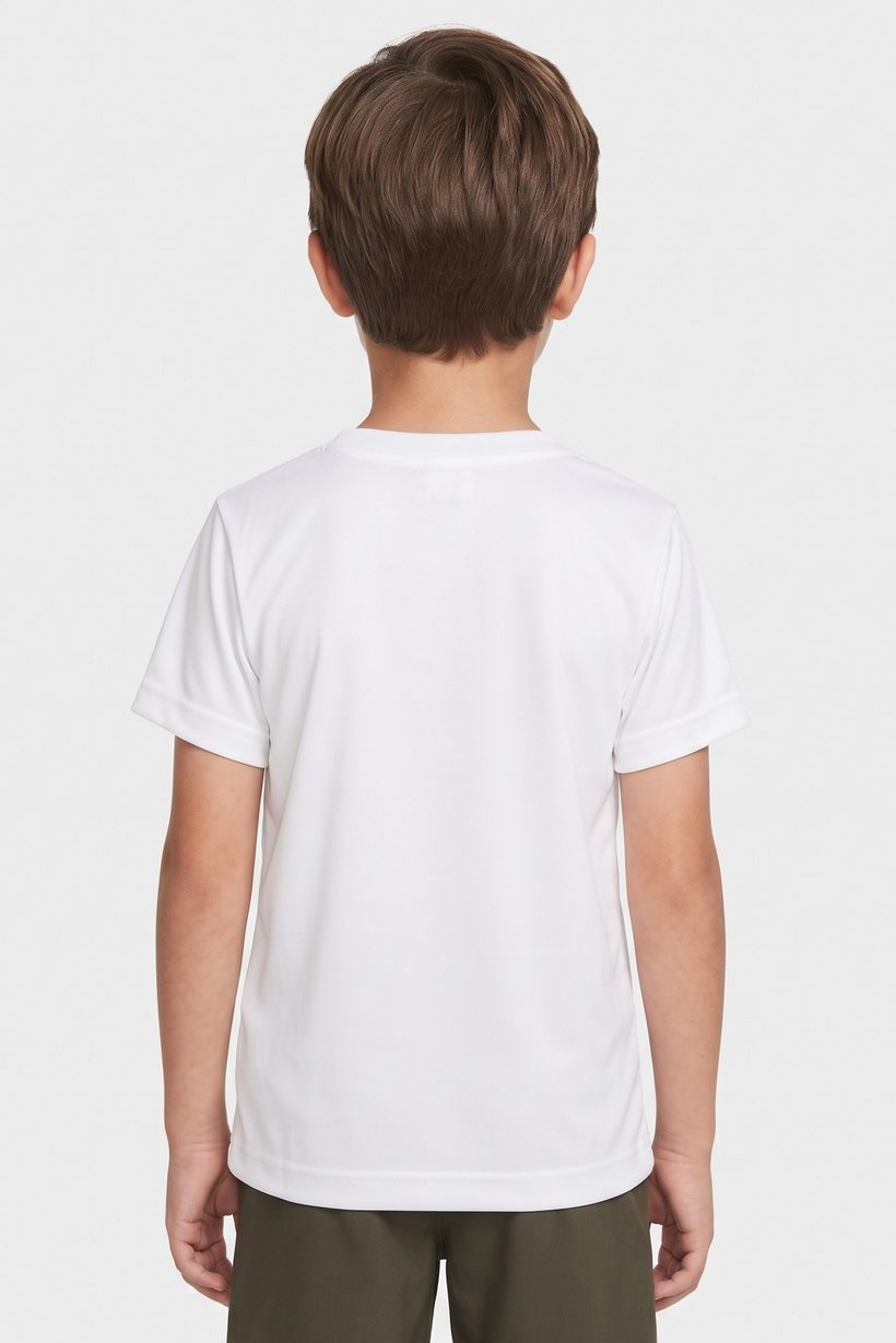 Kids Boy Short Sleeve Training T-Shirt, White