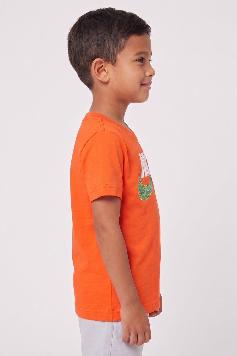 Toddlers Boy Brand Logo Short Sleeve Outdoor T-Shirt, Orange